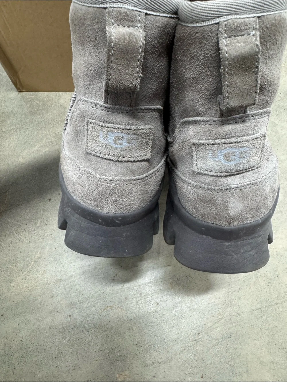 UGG Men's Gray Suede Side-Zip Ankle Boots